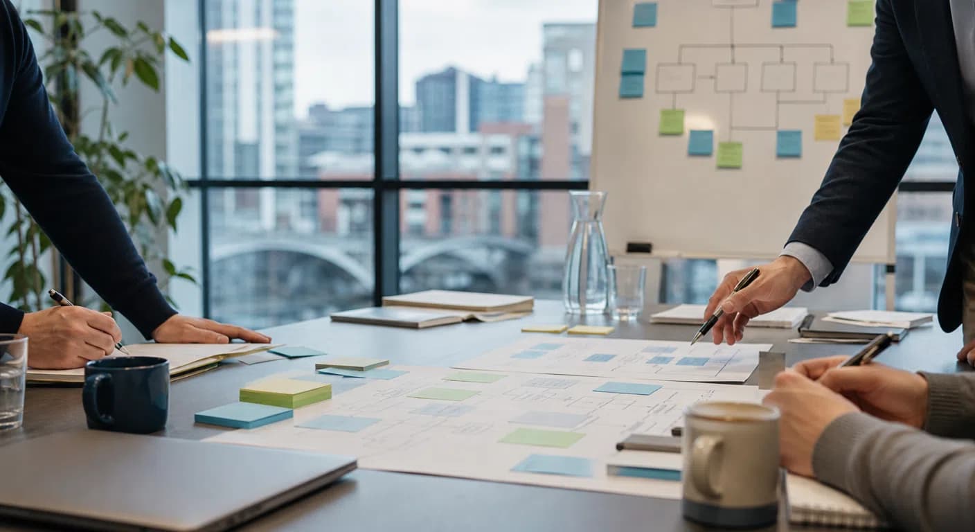 An AI Discovery Audit workshop with a Greater Manchester SME team.
