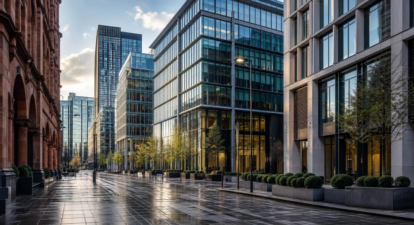 A professional services firm in the Spinningfields district of Manchester.